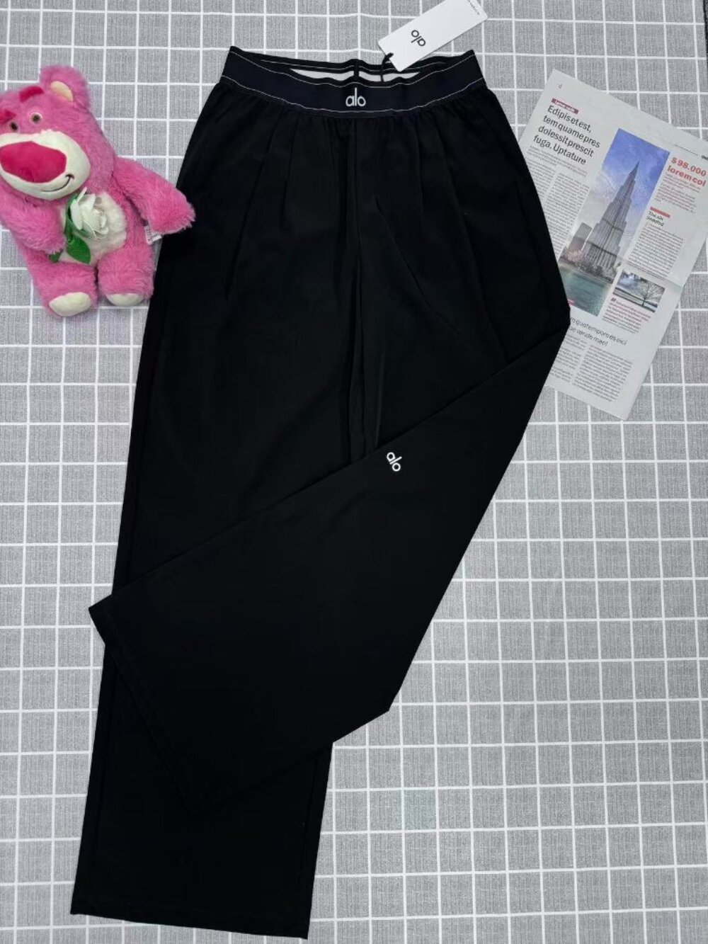 🖤Black Alo Yoga High Waisted Wide Leg Pants 😁 Minimalist  | NWT (30" Inseam) - Picture 2 of 8